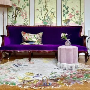 RUG KB-5582 One Hundred Flower Round with Runner