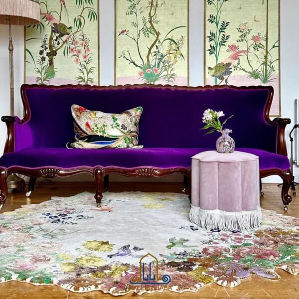 RUG KB-5582 One Hundred Flower Round with Runner