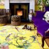 RUG KB-5194 Bird song yellow with Runner - Image 7
