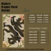 RUG KB-5200 Dragon Floral Black - Image 8