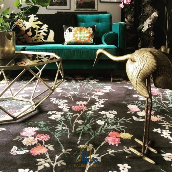 RUG KB-5201 Flowers of Virtue Opal Black with Runner