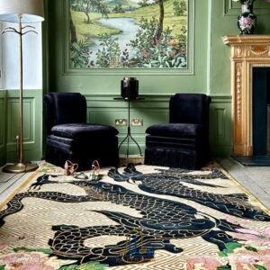 RUG KB-5200 Dragon Floral Black