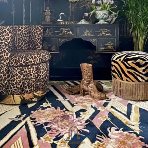RUG KB-5217 Shanghai Blossom Black with Runner