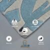 RUG KB-7040 Scion Pajero Sky Blue Rug - Image 10