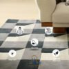 RUG KB-7076 Blocks Grey - Image 3