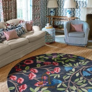 RUG KB-5657 FORAGING INDIGO ROUND