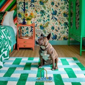 RUG KB-7074 Basket weave Green