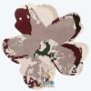 RUG KB-5642 MAGNOLIA BURGUNDY ROUND BLACK - Image 2