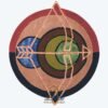 RUG KB-7096 Zodiac Sagittarius Star Sign Circle Round - Image 2