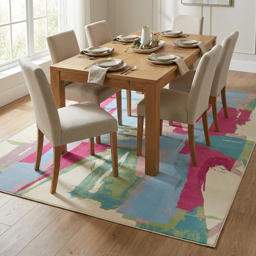 Abstract Hand-Tufted Wool Rug - Image 15