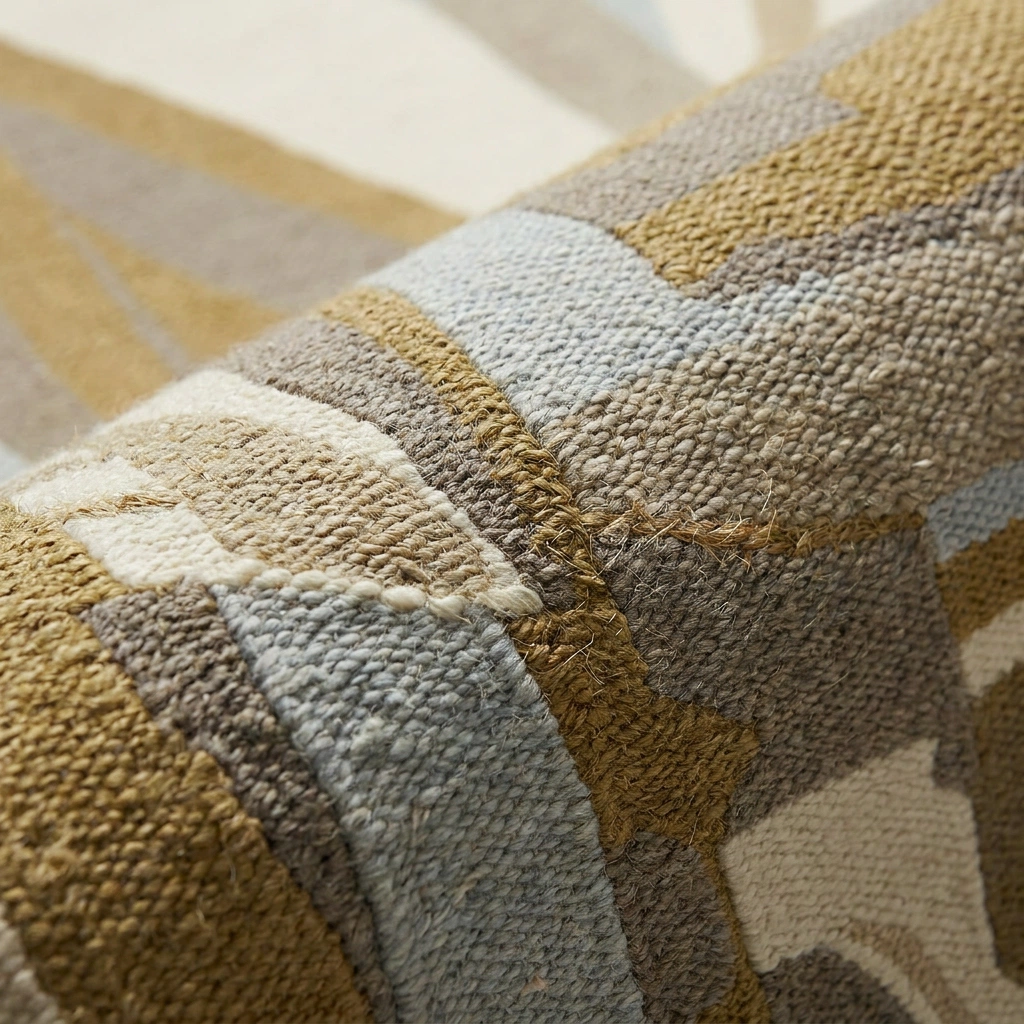 Geometric Abstract Hand-Tufted Wool Rug - Image 15