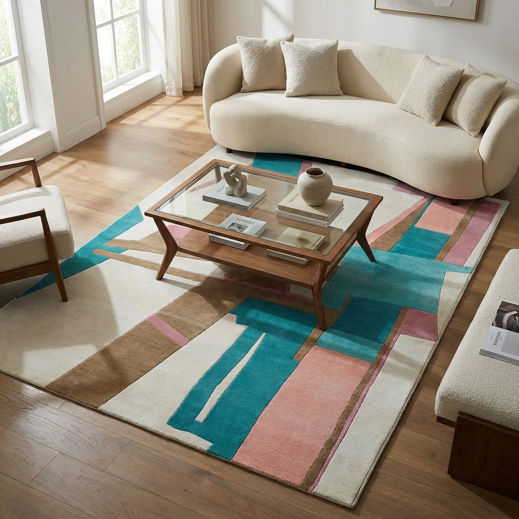 Rug KB-9058 - Hand-Tufted Abstract Wool Rug - Image 14