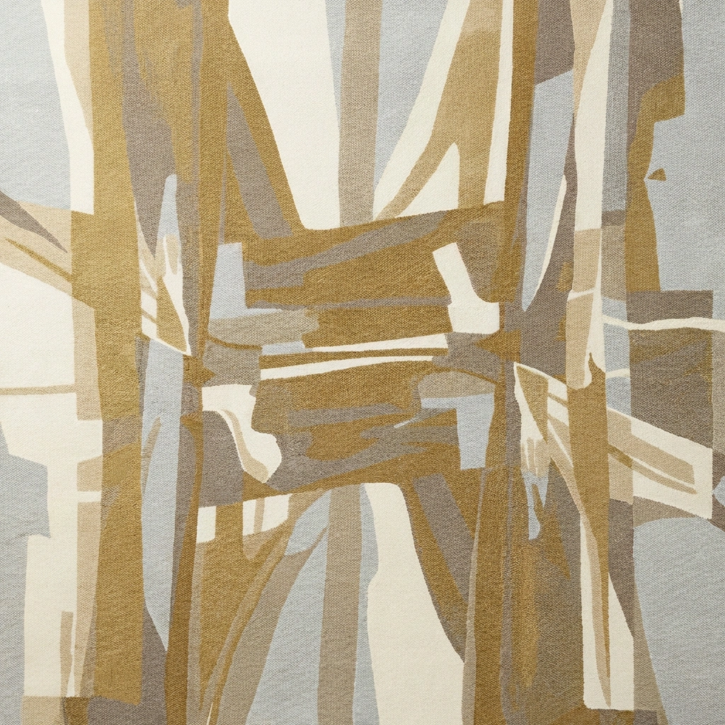 Geometric Abstract Hand-Tufted Wool Rug - Image 9