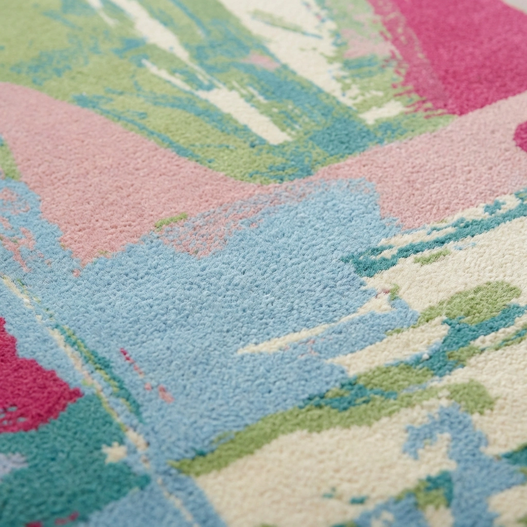 Abstract Hand-Tufted Wool Rug - Image 8