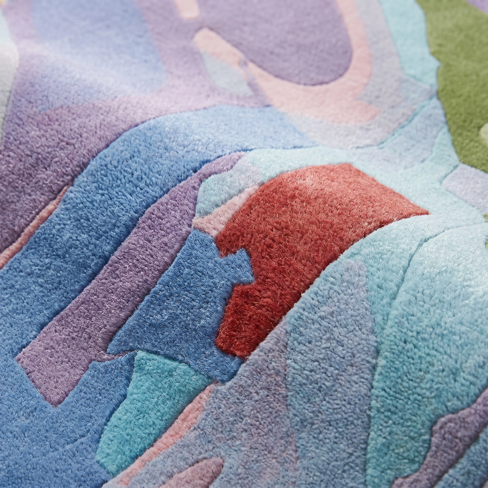 Pastel Abstract Hand-Tufted Wool Rug - Image 10