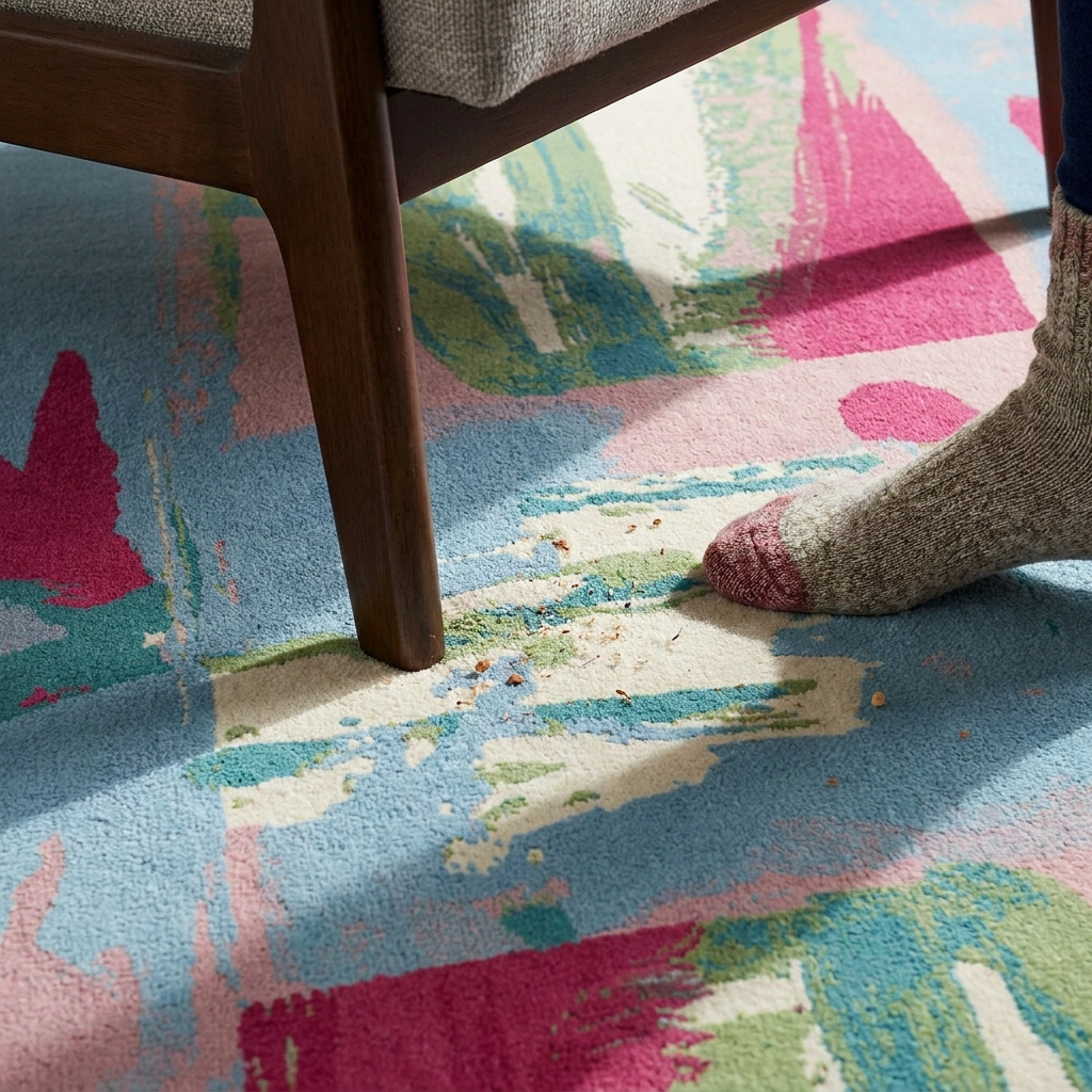 Abstract Hand-Tufted Wool Rug - Image 13