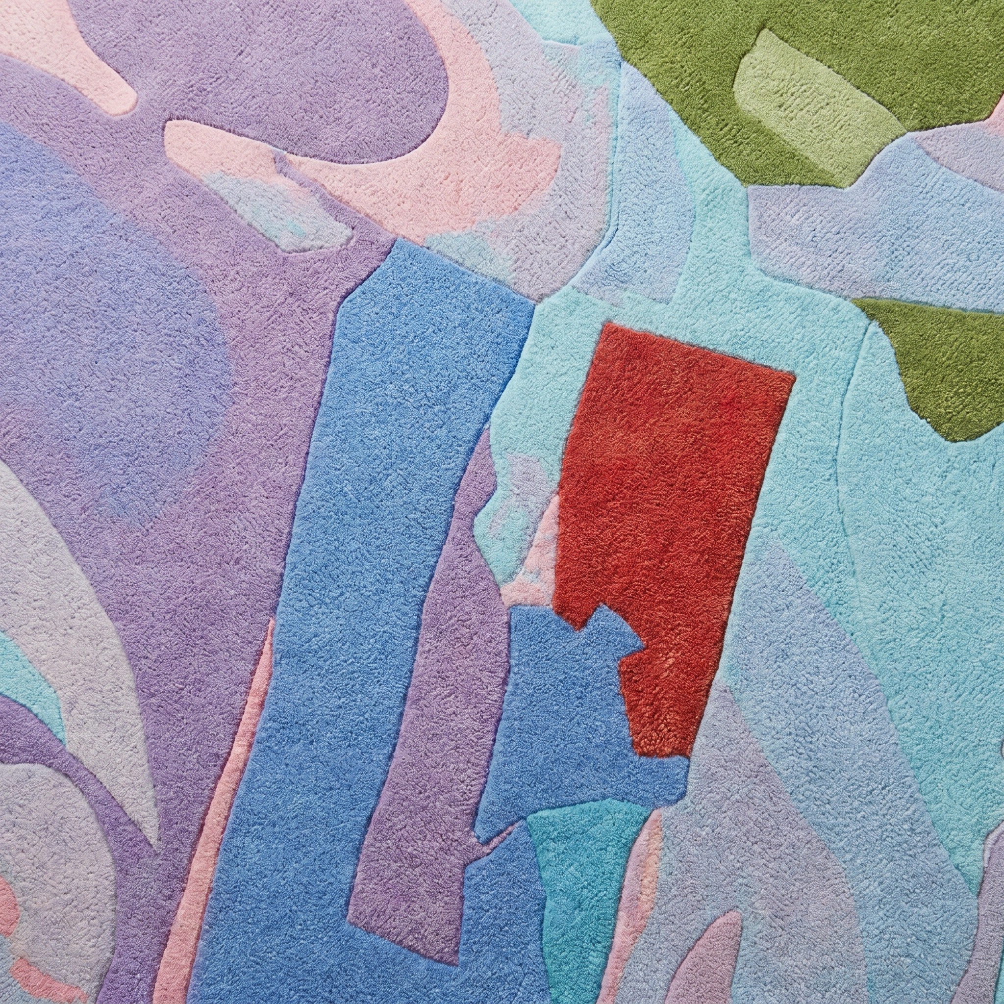 Pastel Abstract Hand-Tufted Wool Rug - Image 14