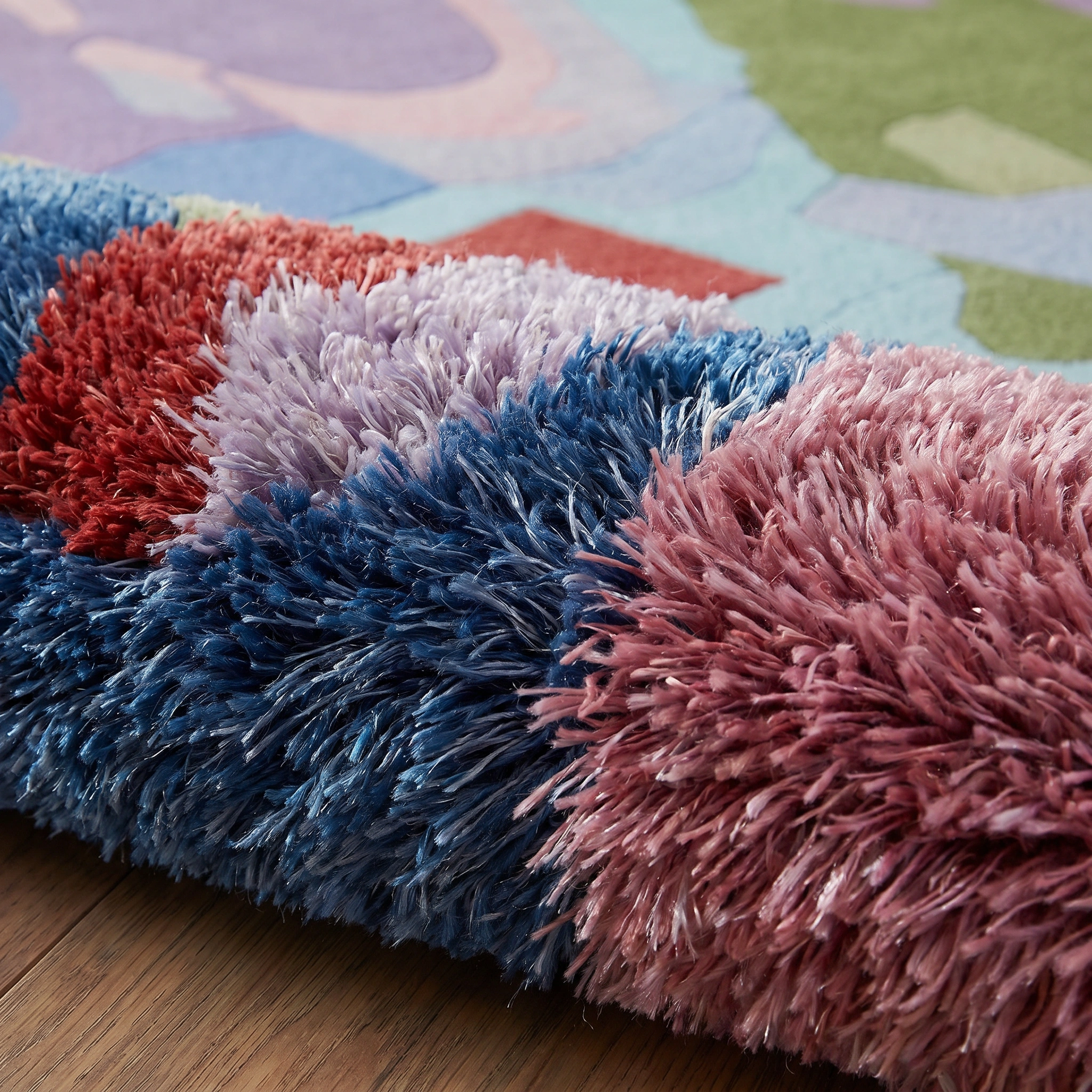 Pastel Abstract Hand-Tufted Wool Rug - Image 18