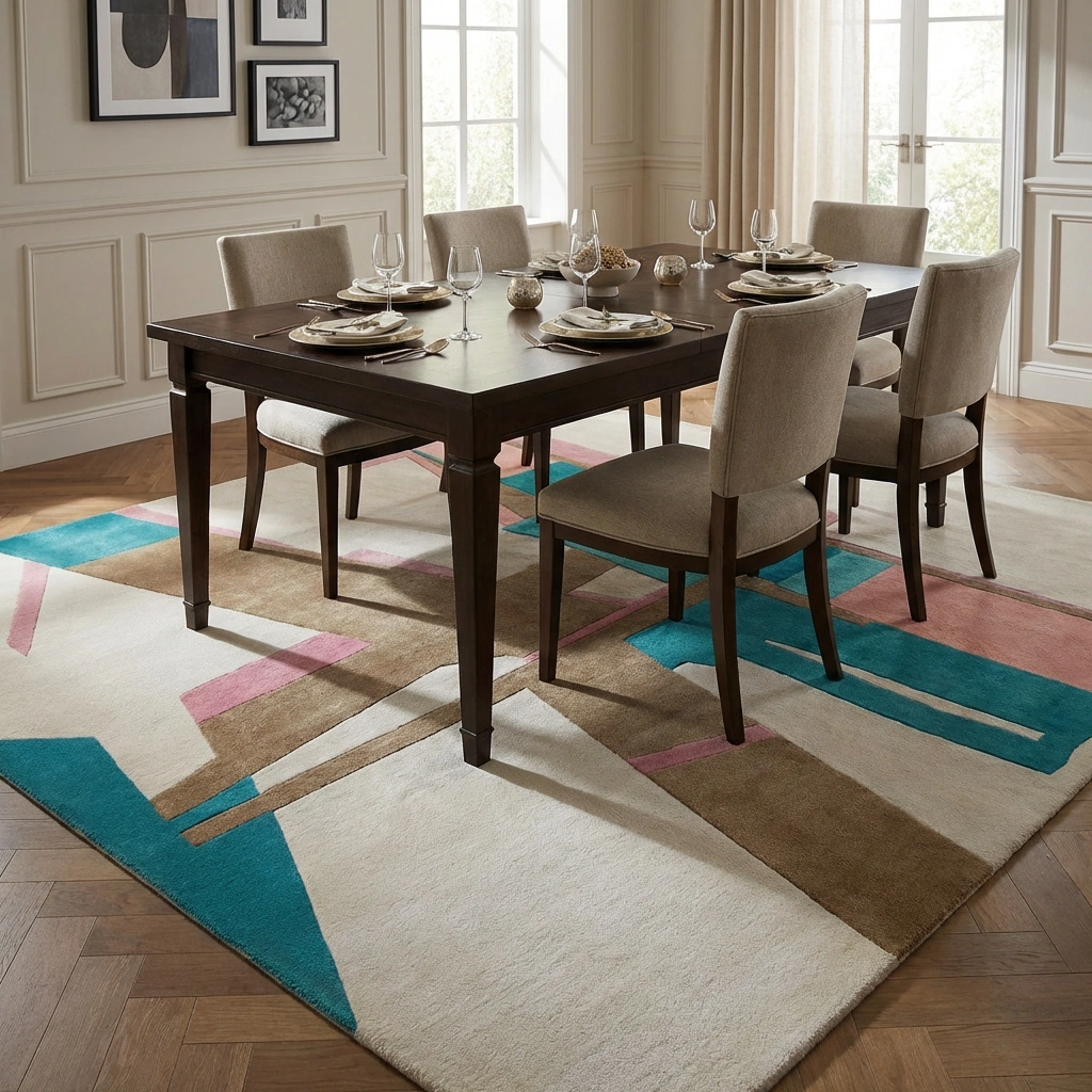 Rug KB-9058 - Hand-Tufted Abstract Wool Rug - Image 2