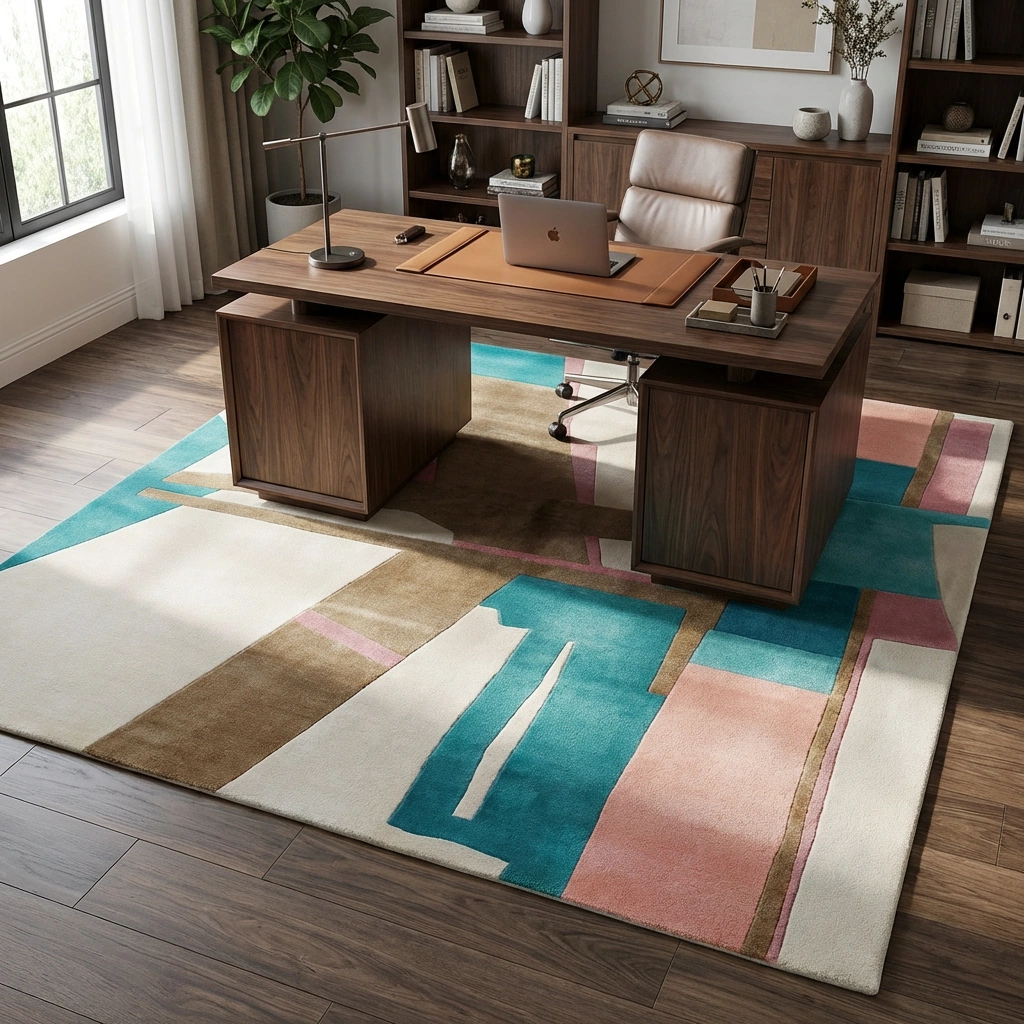 Rug KB-9058 - Hand-Tufted Abstract Wool Rug - Image 3