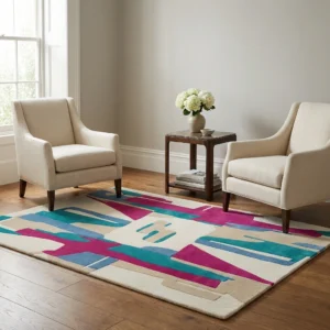 Rug KB-9055 - Modern Abstract Hand-Tufted Wool Rug
