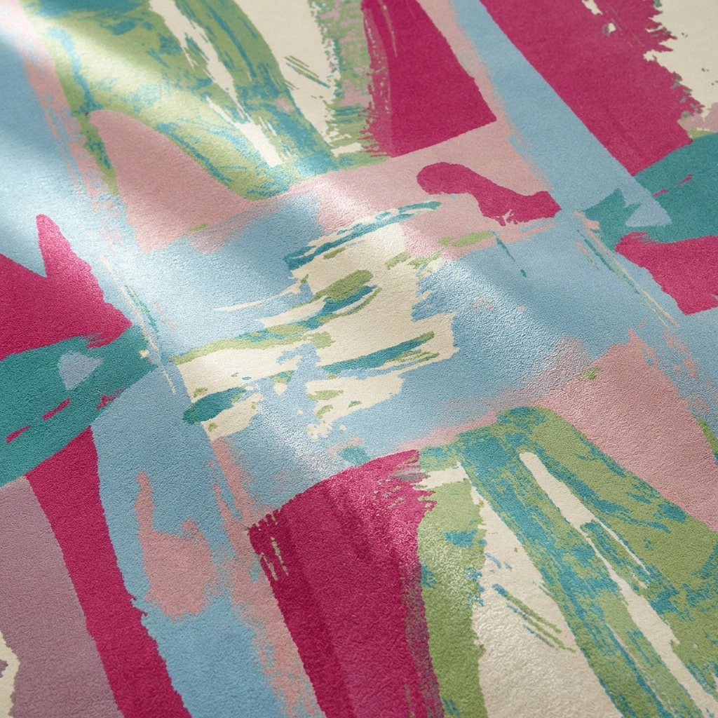 Abstract Hand-Tufted Wool Rug - Image 7