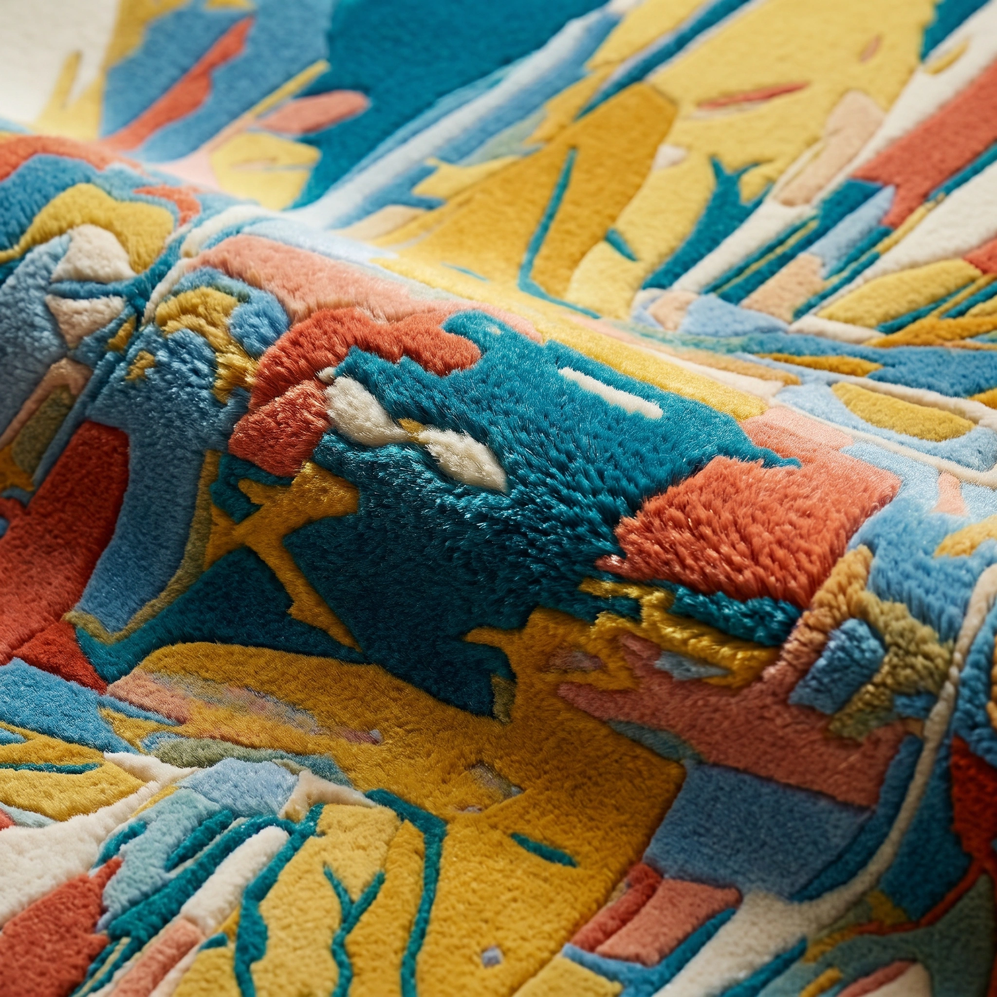 Sunset Abstract Hand-Tufted Wool Rug - Image 9