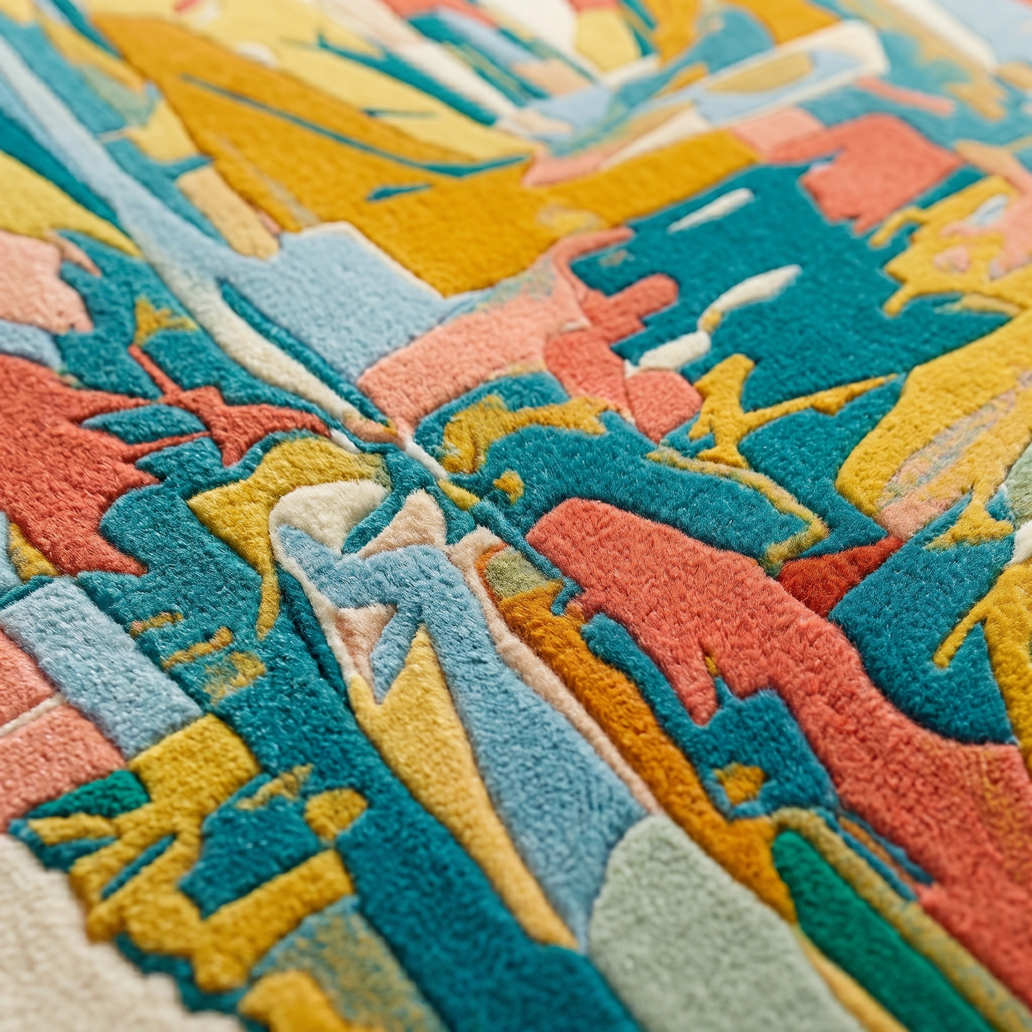 Sunset Abstract Hand-Tufted Wool Rug - Image 10