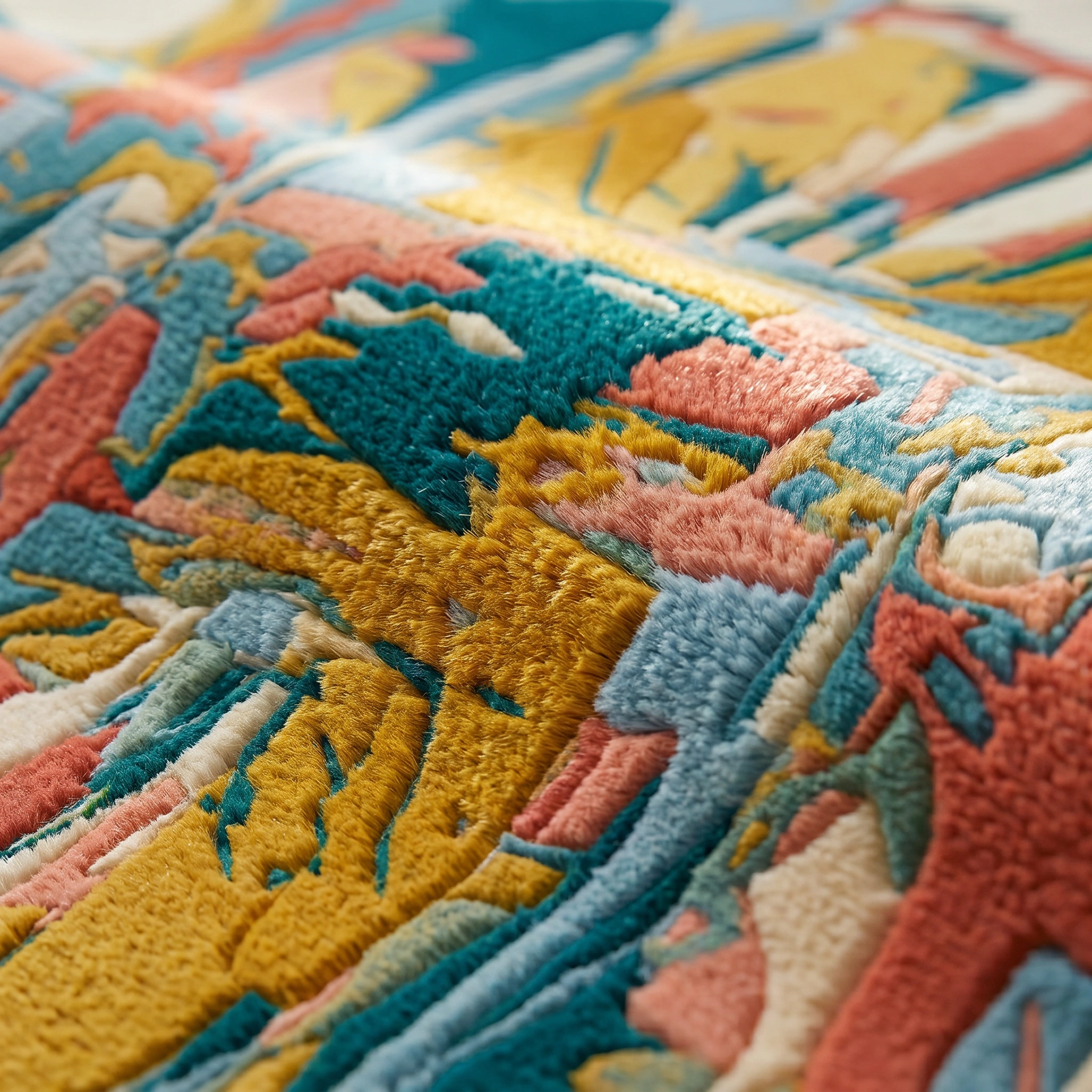 Sunset Abstract Hand-Tufted Wool Rug - Image 12