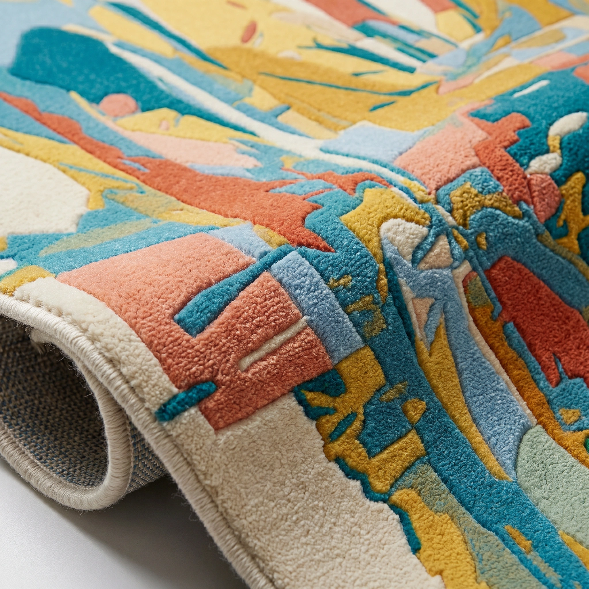 Sunset Abstract Hand-Tufted Wool Rug - Image 13