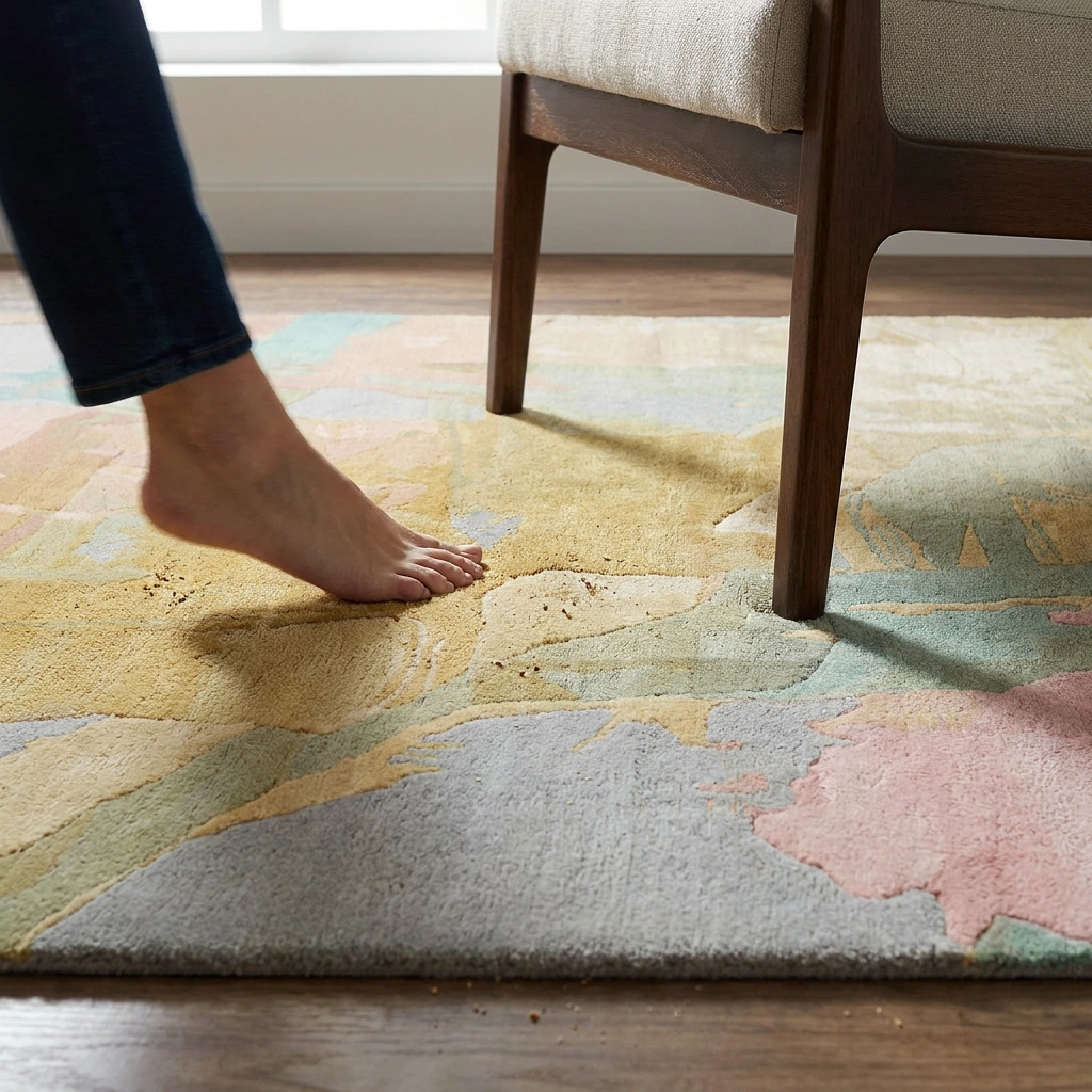 KB-9051 Pastel Abstract Hand-Tufted Wool Rug - Image 12