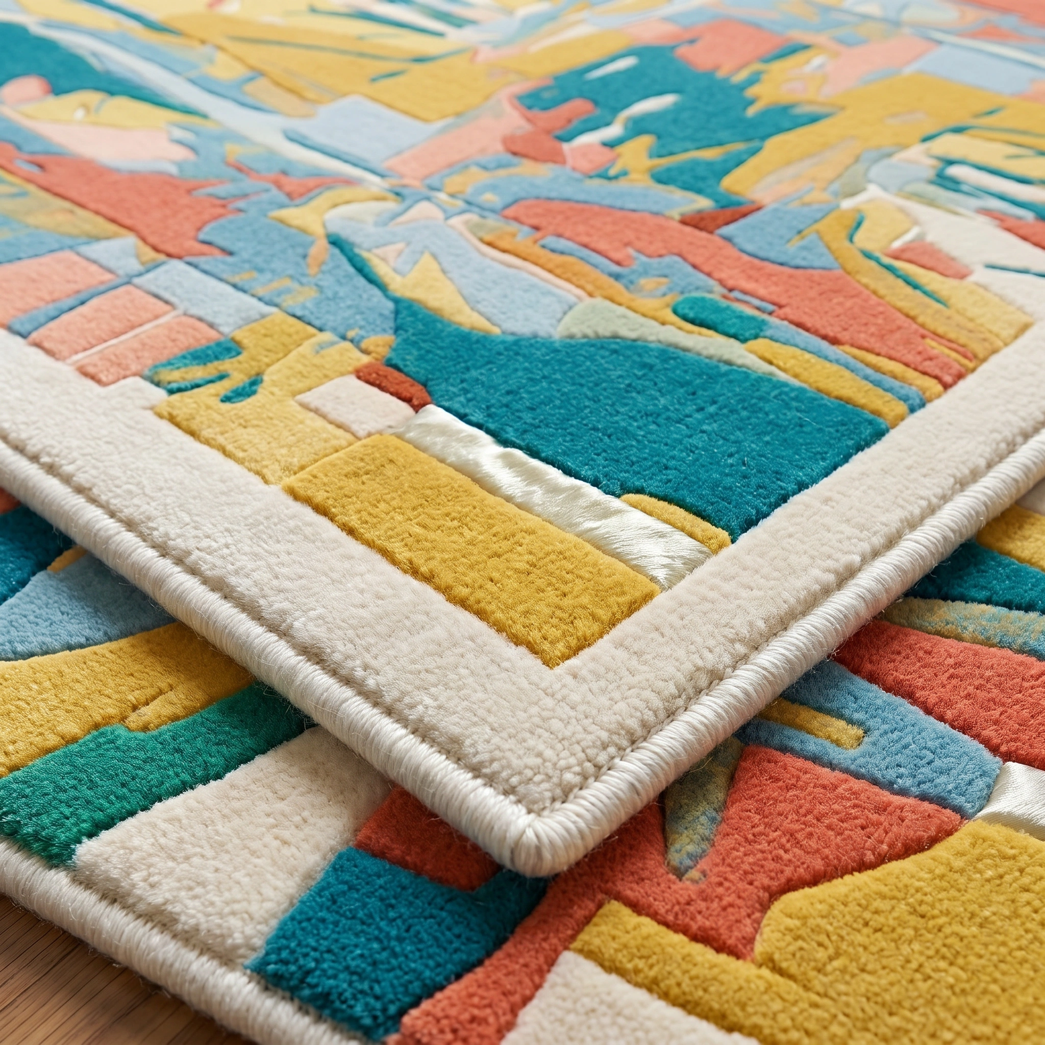 Sunset Abstract Hand-Tufted Wool Rug - Image 8