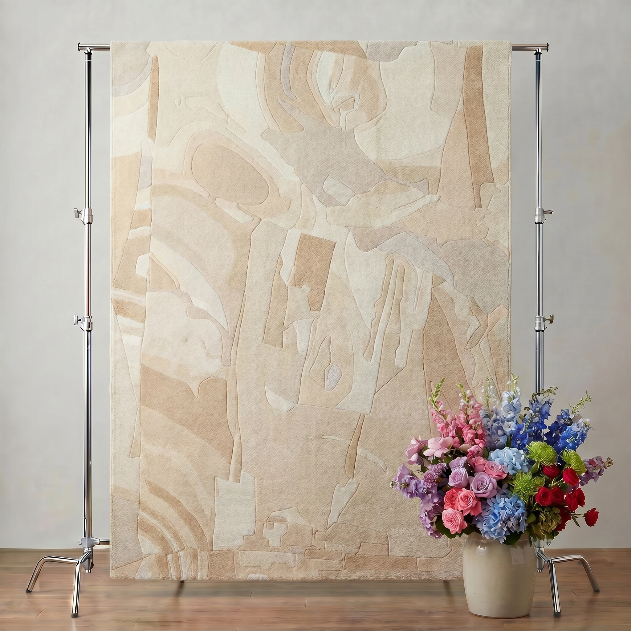 Pastel Abstract Hand-Tufted Wool Rug - Image 22