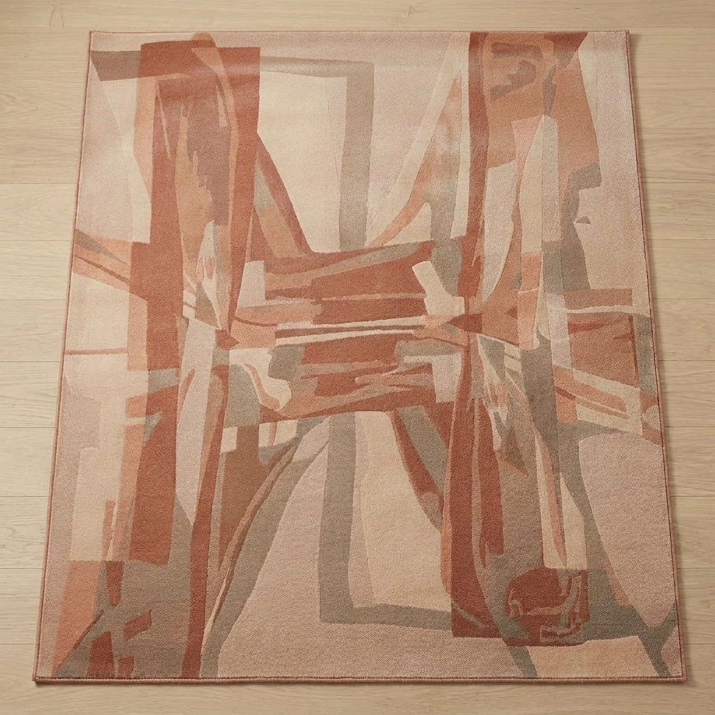 Geometric Abstract Hand-Tufted Wool Rug - Image 18