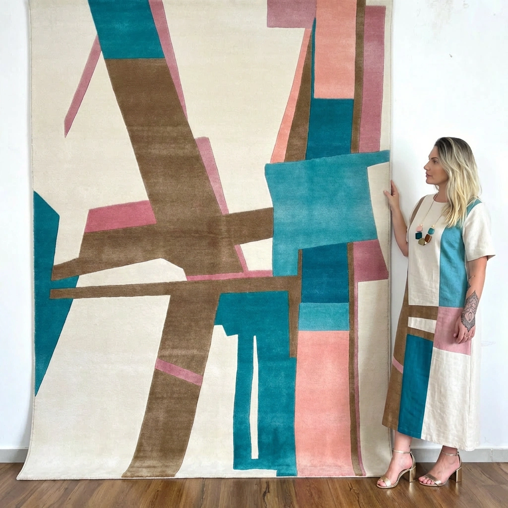 Rug KB-9058 - Hand-Tufted Abstract Wool Rug - Image 17