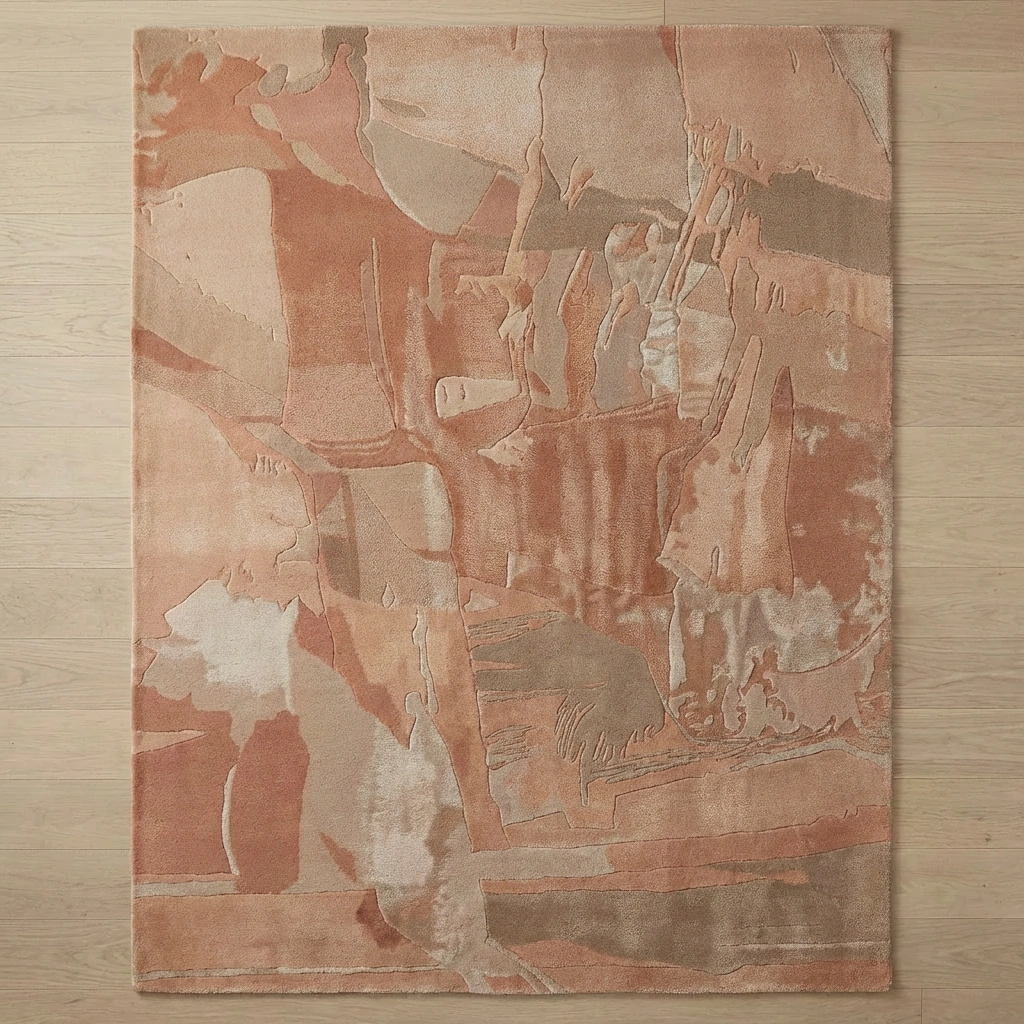 KB-9051 Pastel Abstract Hand-Tufted Wool Rug - Image 17