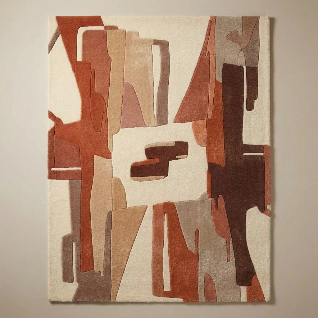 Abstract Hand-Tufted Wool Rug - Image 17
