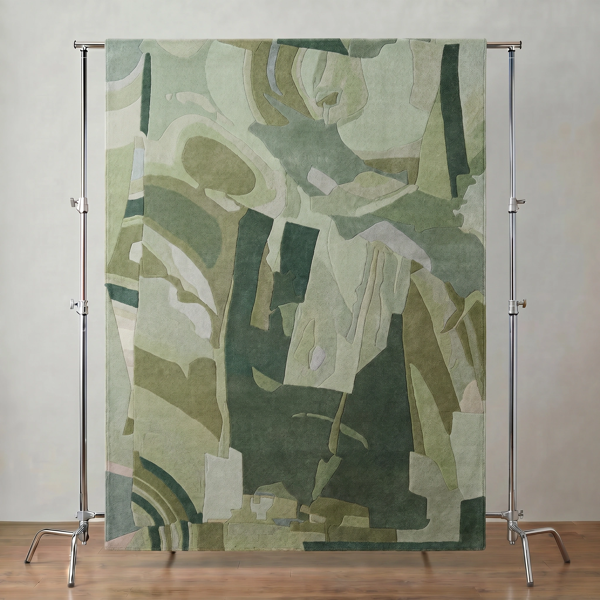 Pastel Abstract Hand-Tufted Wool Rug - Image 25