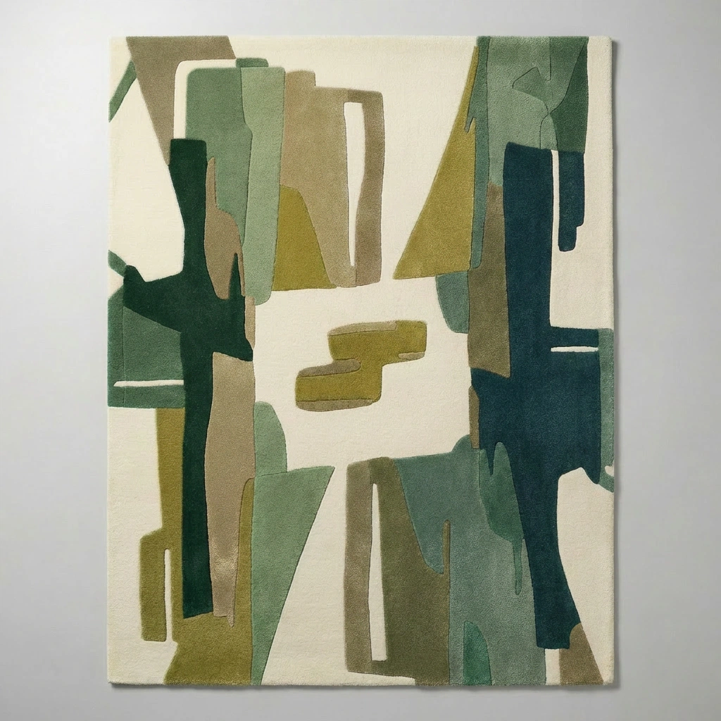 Abstract Hand-Tufted Wool Rug - Image 18