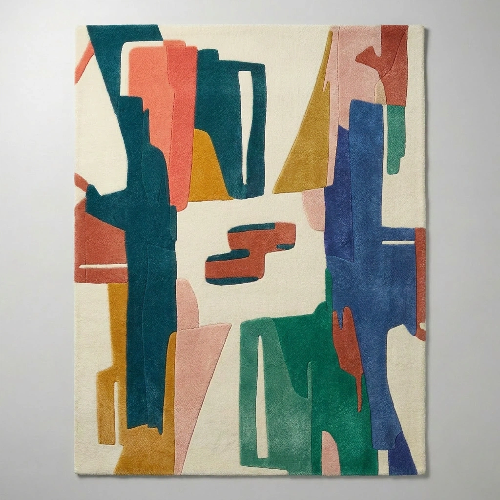 Abstract Hand-Tufted Wool Rug - Image 19