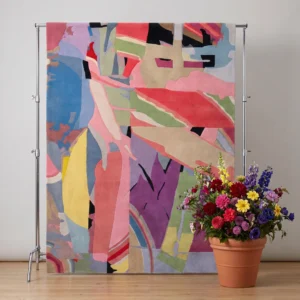 Vibrant Colour Block Abstract Hand-Tufted Wool Rug