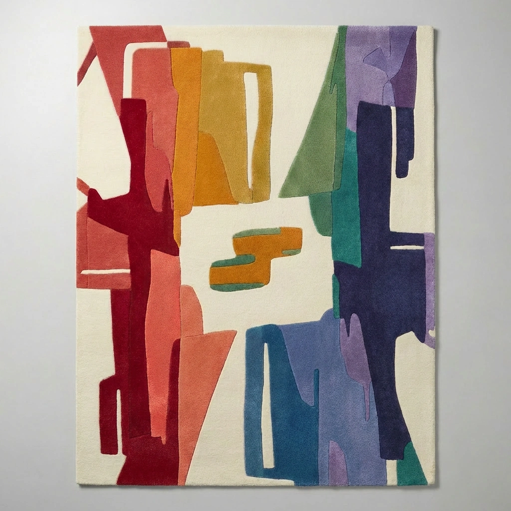 Abstract Hand-Tufted Wool Rug - Image 20