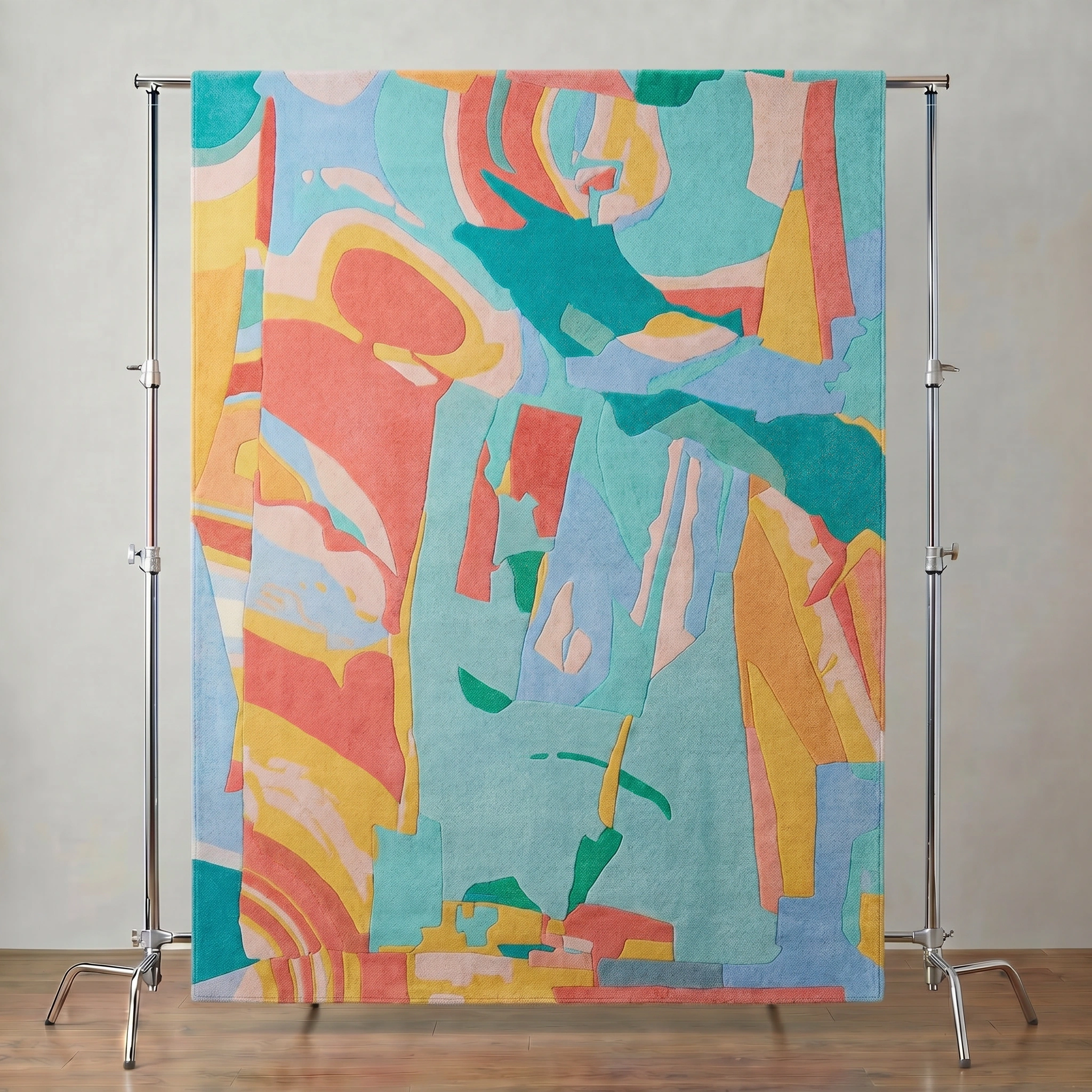 Pastel Abstract Hand-Tufted Wool Rug - Image 28