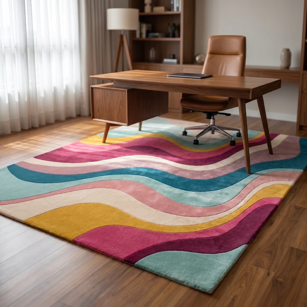 Rug KB-9035 - Abstract Wave Hand-Tufted Rug - Image 12