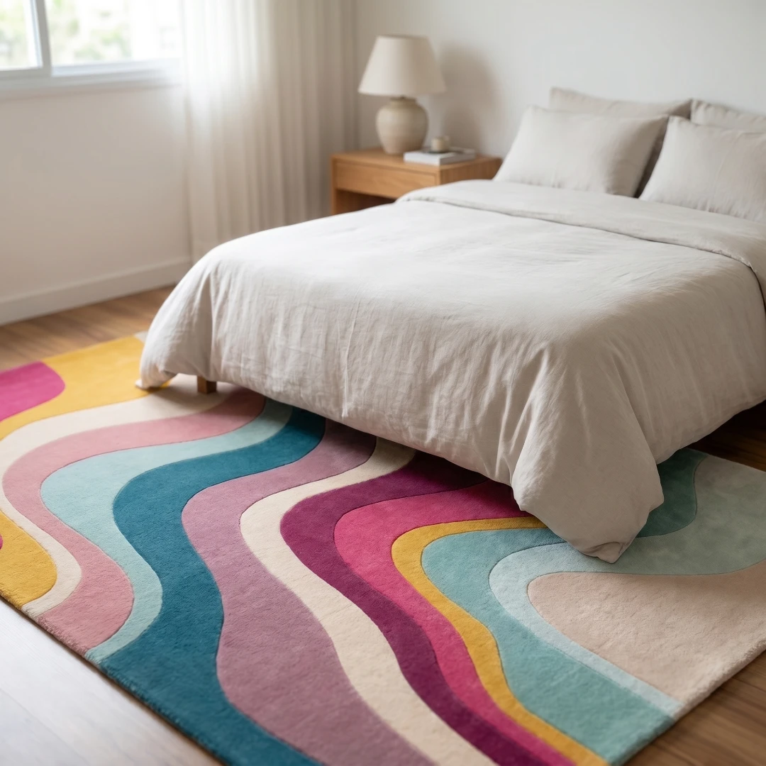 Rug KB-9035 - Abstract Wave Hand-Tufted Rug - Image 13