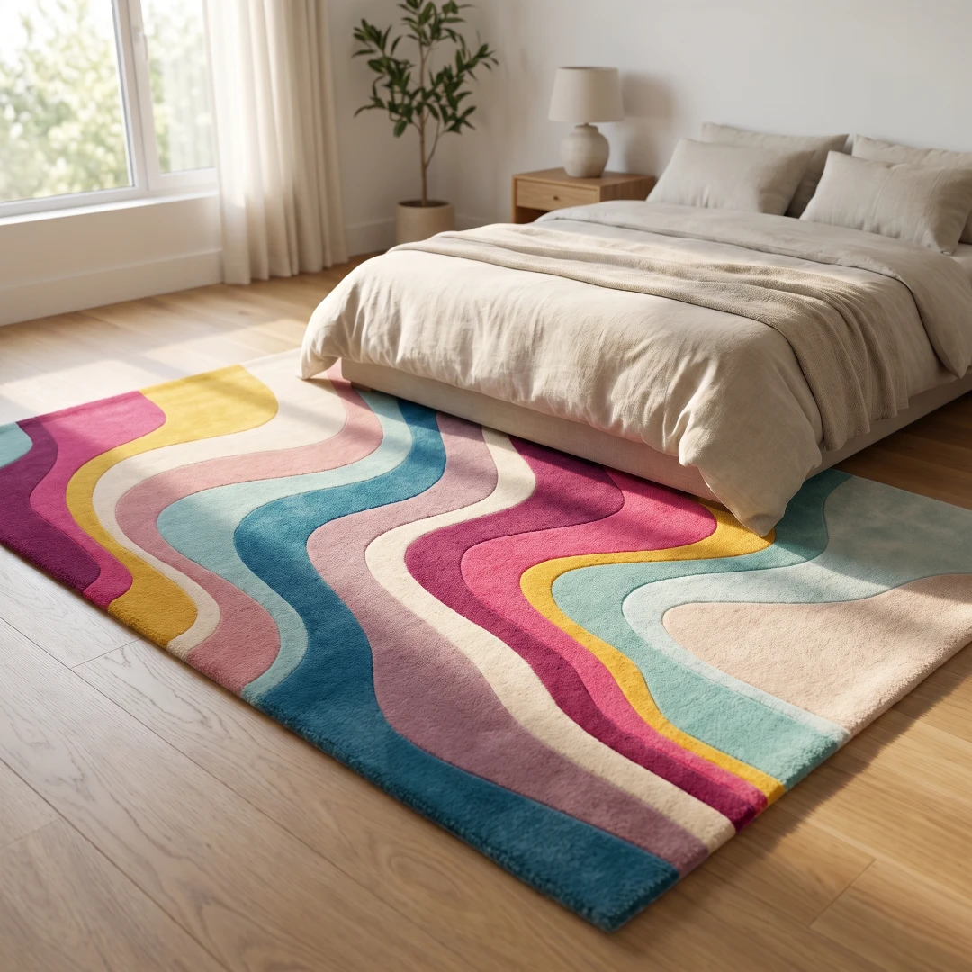 Rug KB-9035 - Abstract Wave Hand-Tufted Rug - Image 15