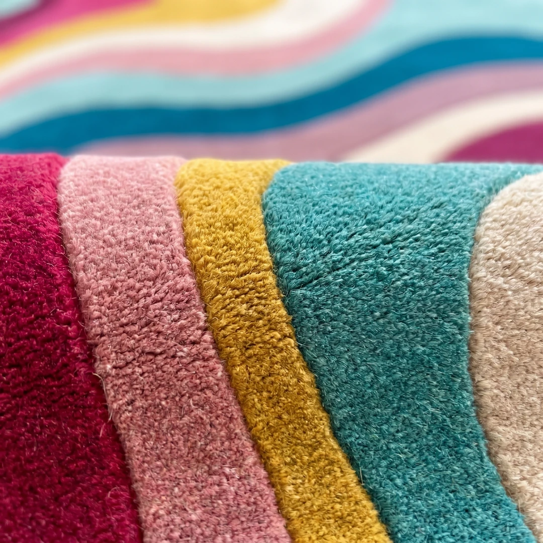 Rug KB-9035 - Abstract Wave Hand-Tufted Rug - Image 2