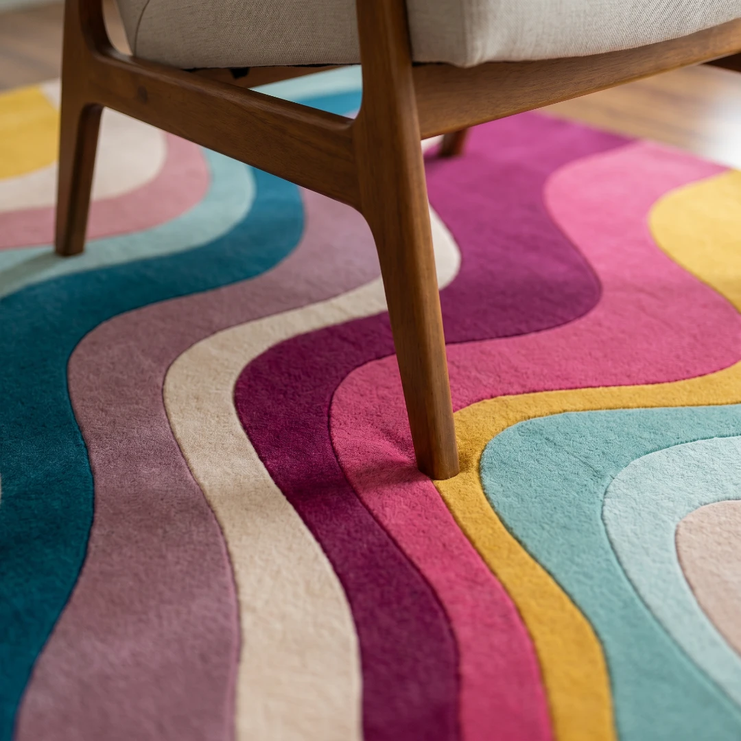Rug KB-9035 - Abstract Wave Hand-Tufted Rug - Image 3