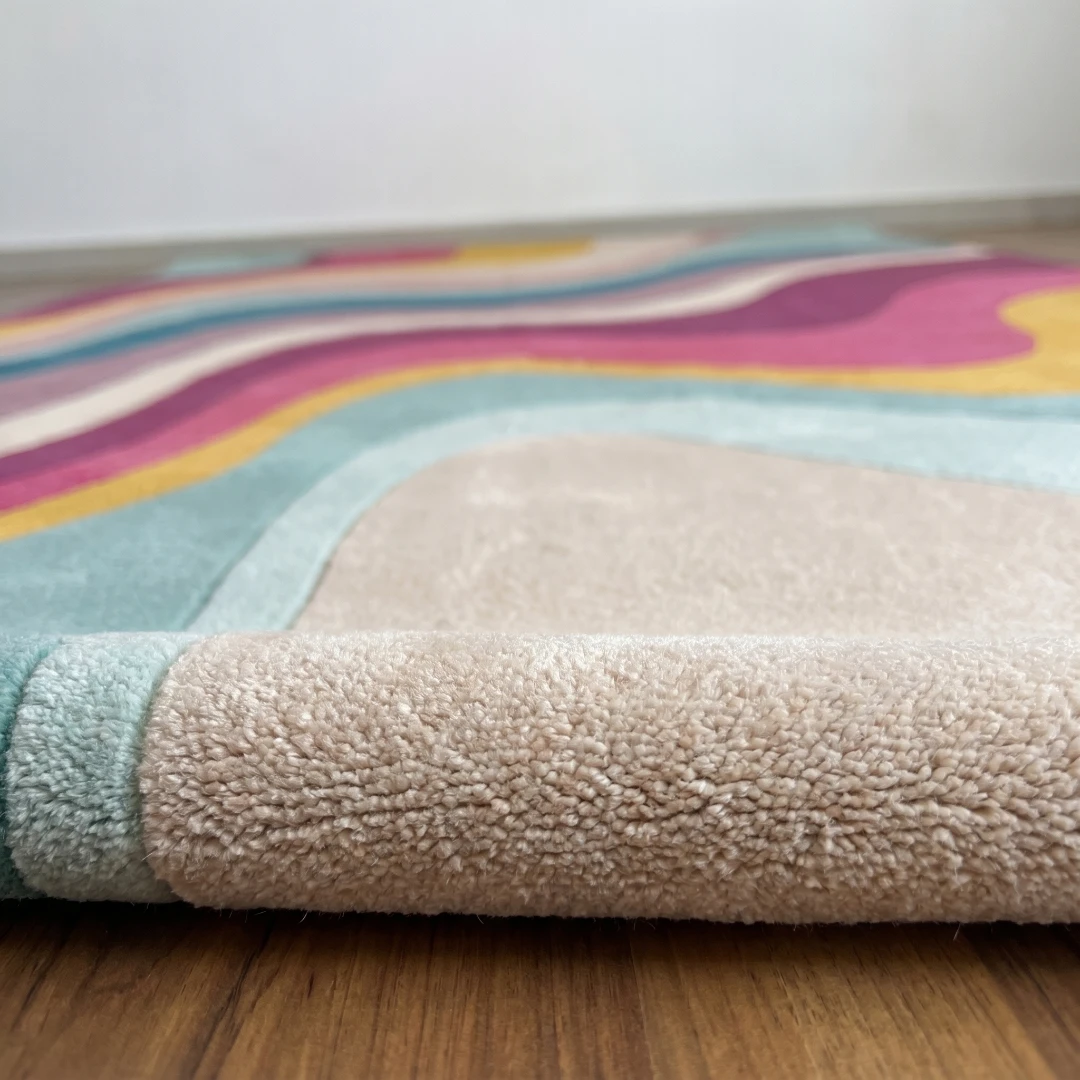 Rug KB-9035 - Abstract Wave Hand-Tufted Rug - Image 8