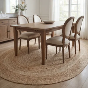 Natural Oval Arch Jute Rug